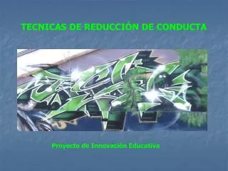 tecnicas de reducci n de conducta