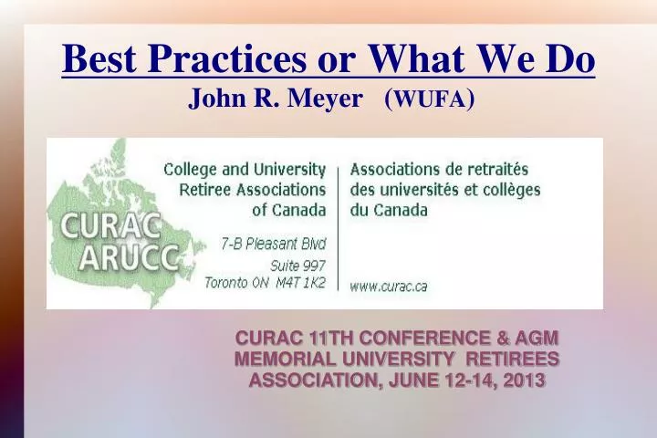 best practices or what we do john r meyer wufa