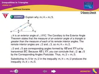 Explain why m ? 4 &gt; m ? 5.