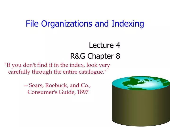 file organizations and indexing