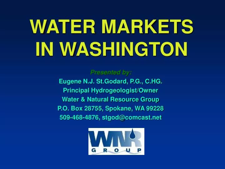 water markets in washington