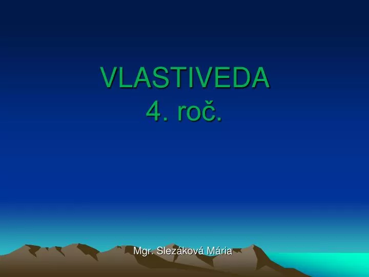 vlastiveda 4 ro