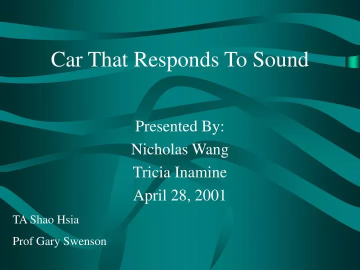 car that responds to sound