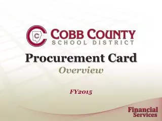 Procurement Card Overview