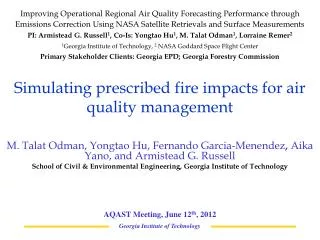 Simulating prescribed fire impacts for air quality management