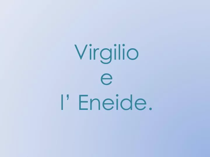 virgilio e l eneide