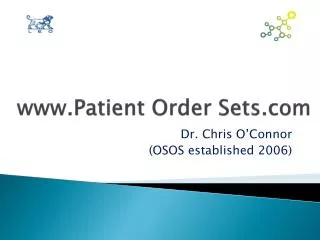 Patient Order Sets