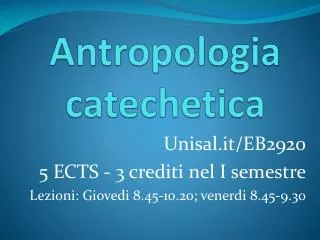 antropologia catechetica