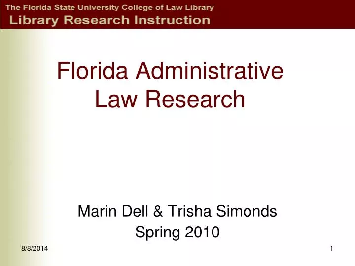 florida administrative law research
