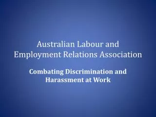 Australian Labour and Employment Relations Association