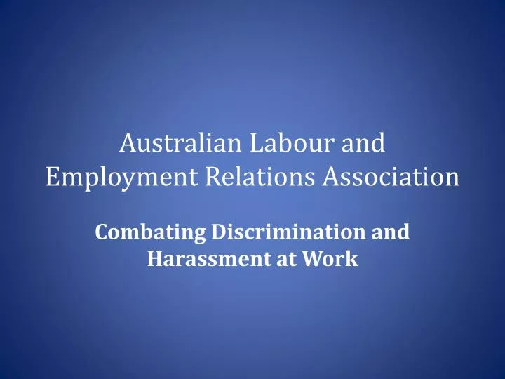 australian labour and employment relations association