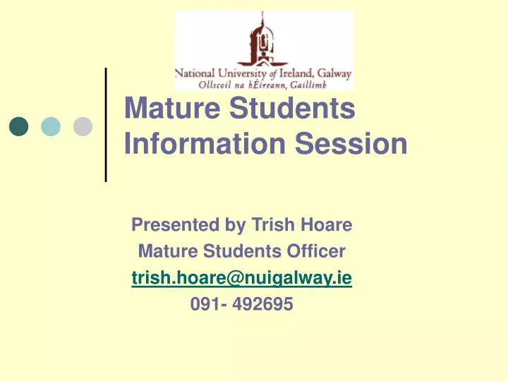 mature students information session