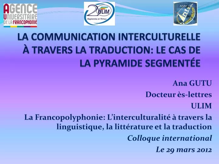 la communication interculturelle travers la traduction le cas de la pyramide segment e