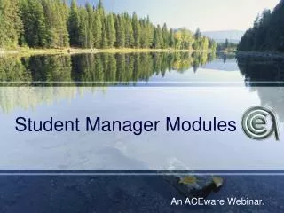 Student Manager Modules