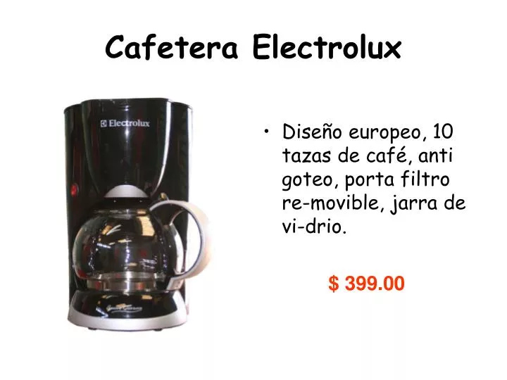 cafetera electrolux