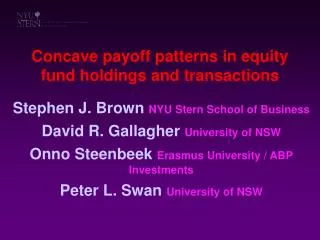 Concave payoff patterns in equity fund holdings and transactions