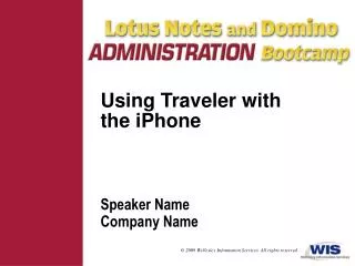 Using Traveler with the iPhone