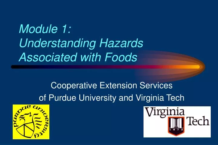 module 1 understanding hazards associated with foods