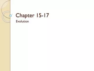 Chapter 15-17
