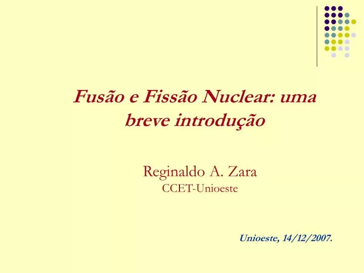 fus o e fiss o nuclear uma breve introdu o