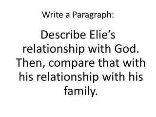 Write a Paragraph :
