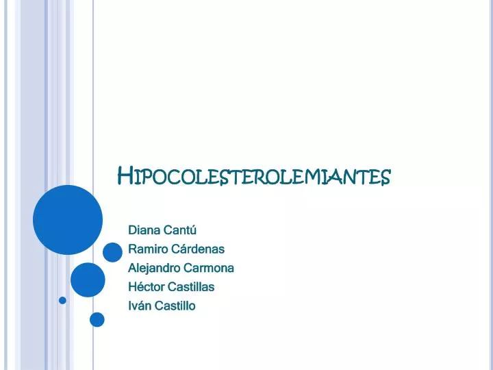 hipocolesterolemiantes