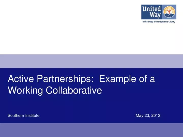 active partnerships example of a working collaborative