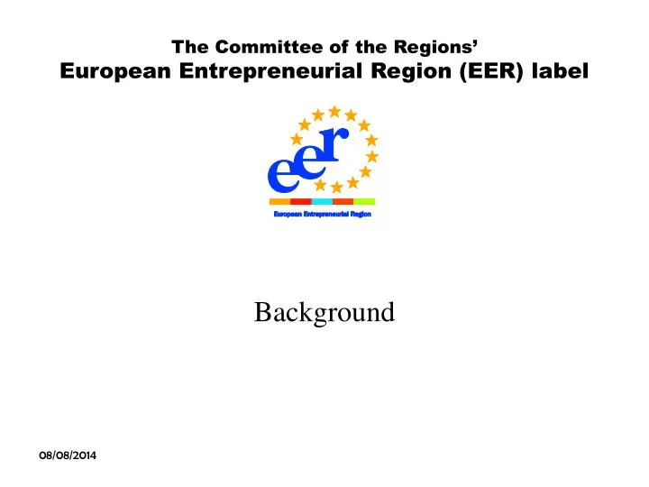 the committee of the regions european entrepreneurial region eer label