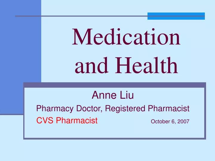 medication and health