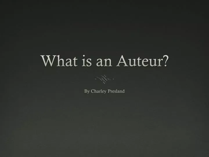 what is an auteur