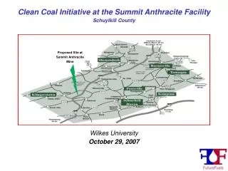 Clean Coal Initiative at the Summit Anthracite Facility Schuylkill County