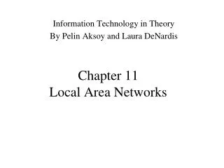 Chapter 11 Local Area Networks
