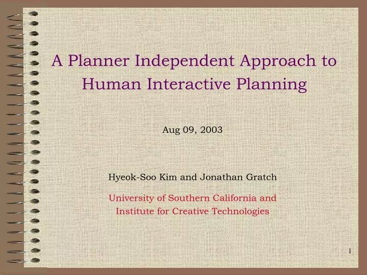 a planner independent approach to human interactive planning