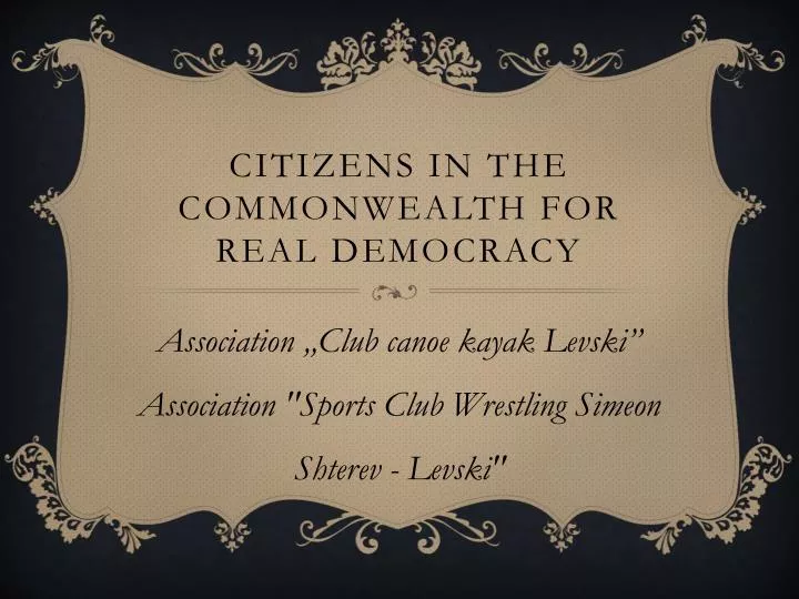 citizens in the commonwealth for real democracy