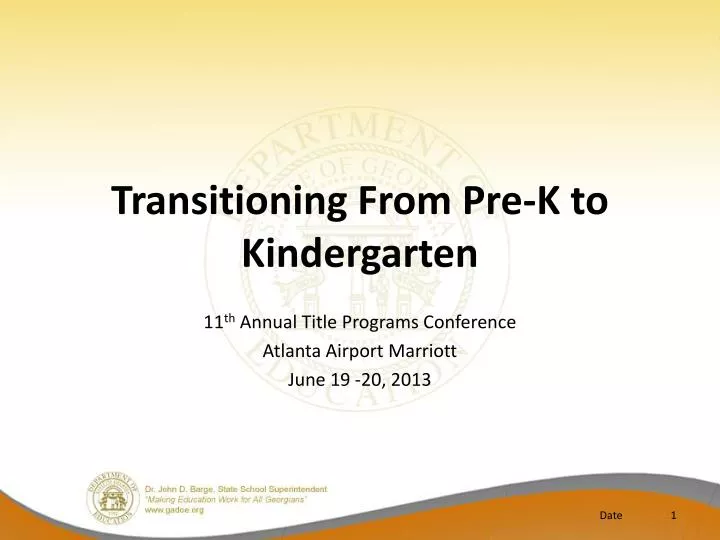 transitioning from pre k to kindergarten
