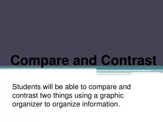 compare and contrast