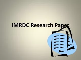 IMRDC Research Paper