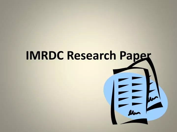 imrdc research paper