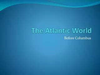 the atlantic world