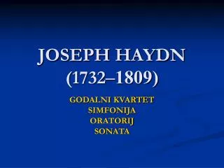 joseph haydn 1732 1809