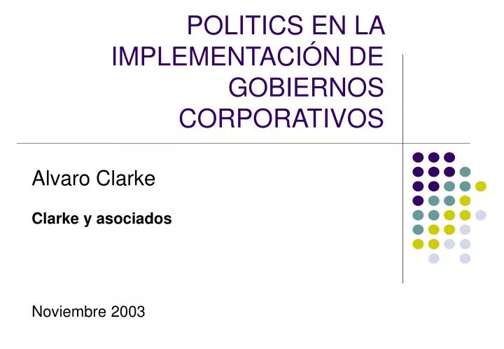 politics en la implementaci n de gobiernos corporativos