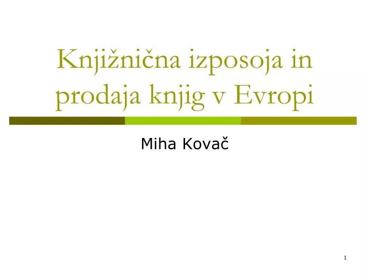 knji ni na izposoja in prodaja knjig v evropi