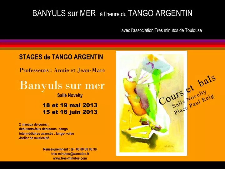 banyuls sur mer l heure du tango argentin avec l association tres minutos de toulouse