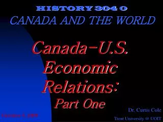 HISTORY 304 0 CANADA AND THE WORLD