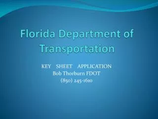 florida department of transportation
