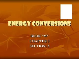 energy conversions