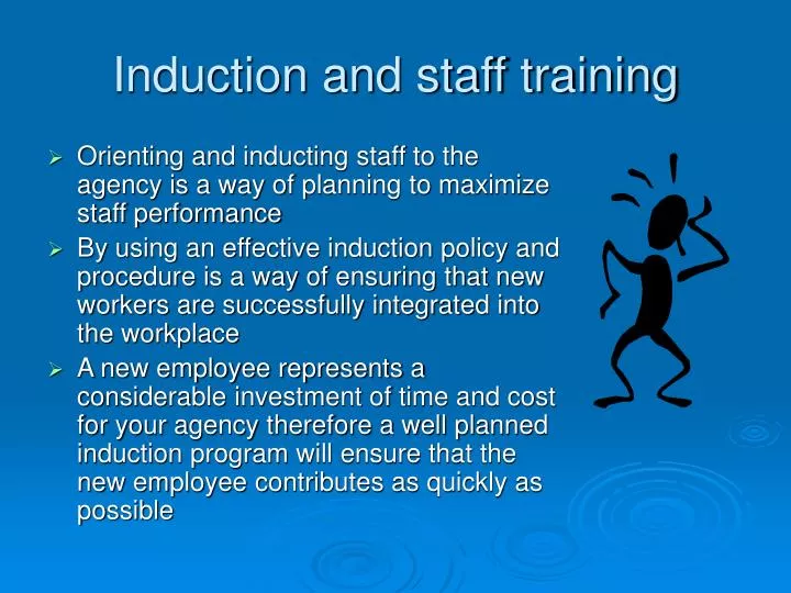 induction and staff training