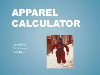 Apparel Calculator