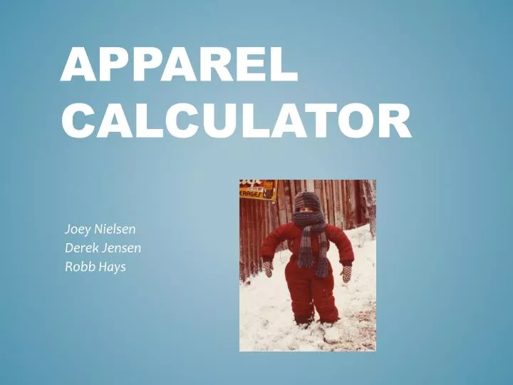 apparel calculator