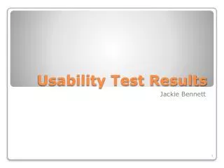 Usability Test Results